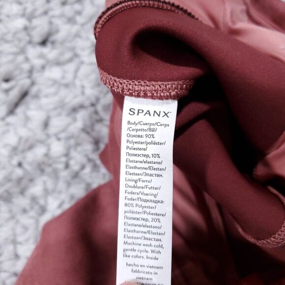 READ Spanx Small Tall Faux Suede Leggings Rich Rose Pink Pull On - Picture 8 of 12